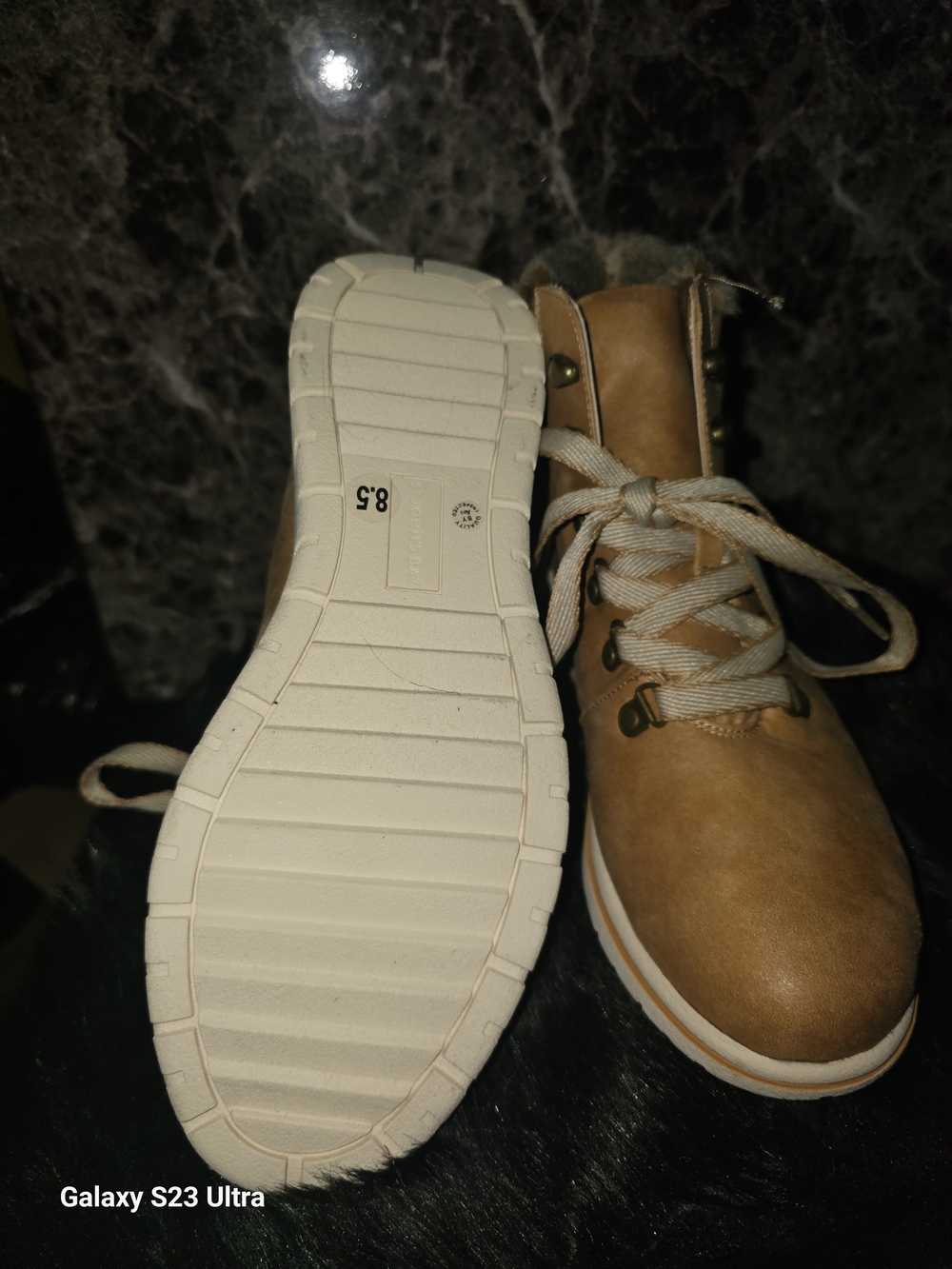 St. John's Bay Tan Lace-Up Ankle Boots